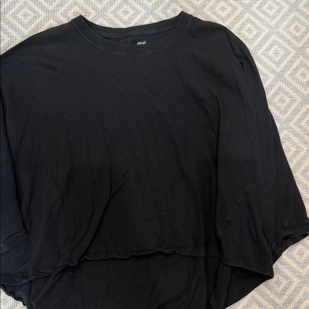 aerie Black Oversized short Sleeve Tee